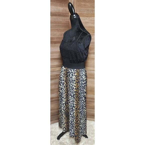 Victoria New Womens XL Lined Maxi Skirt Summer Beach Pleated Elastic High Waist - Picture 6 of 9